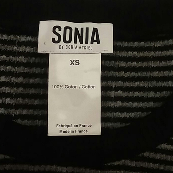 Sonia by Sonia Rykiel Stripe knit top XS France S2016 S/S euc - Picture 2 of 6